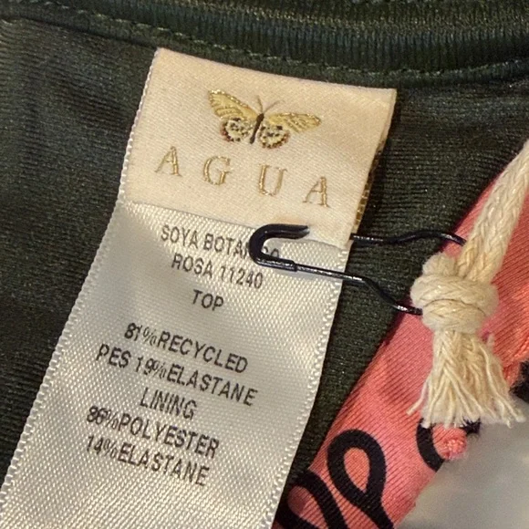 AGUA BY AGUA BENDITA Soya Botanica Rosa Embroidered Bikini Top NWT - Picture 14 of 16